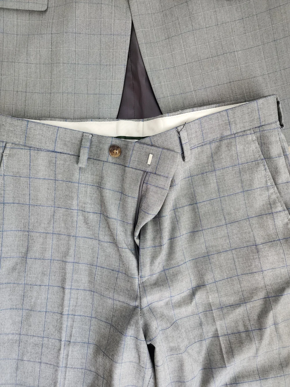 Ralph Lauren Gray Windowpane Kids Suit Jacket & Pants